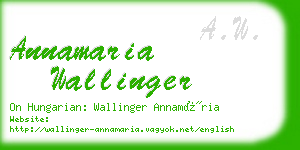 annamaria wallinger business card